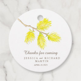 Étiquettes Cadeau Chatons jaunes printemps merci mariage