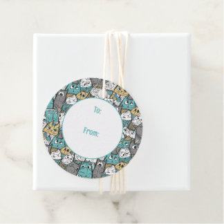 Étiquettes Cadeau Chats amusants