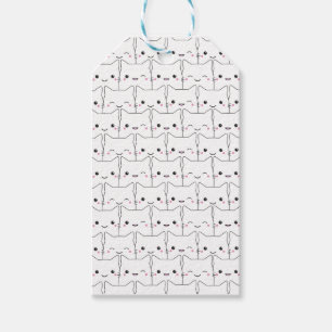 Étiquettes-cadeau Chats blancs mignons