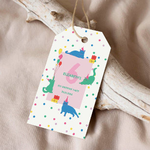 Étiquettes-cadeau Chats joueurs Anniversaire parfait