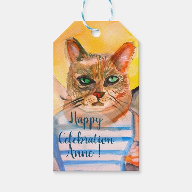 Étiquettes-cadeau Chats personnalisés (Devant)