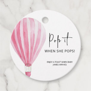 Étiquettes Cadeau Chaud air Balloon Pop it Quand elle popote