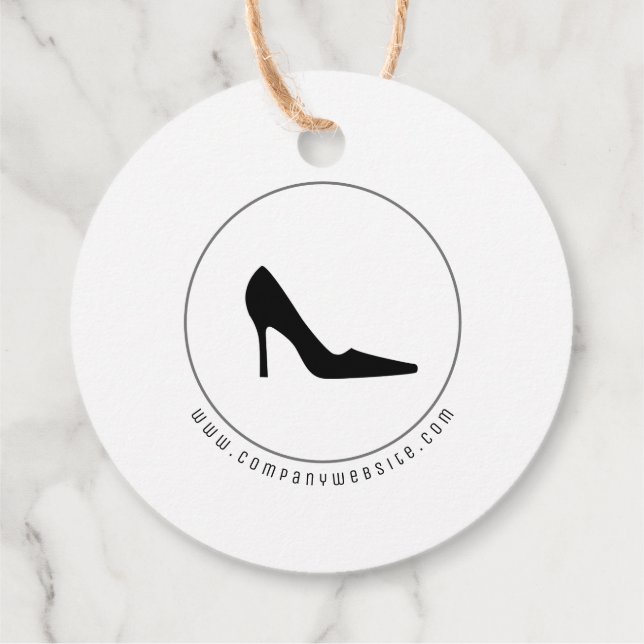 Étiquettes Cadeau Chaussure à talon noir (Dos)