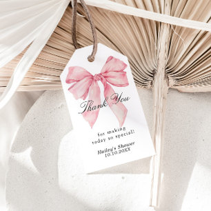 Étiquettes-cadeau Chaussures Bow Roses En Liant Le Merci Knot Favori