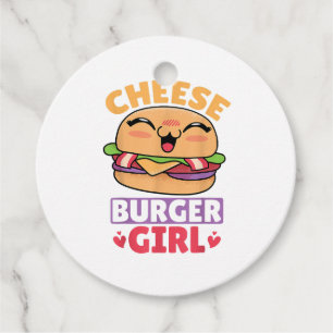 Étiquettes Cadeau Cheeseburger Girl, Hamburger Women et Cheeseburge