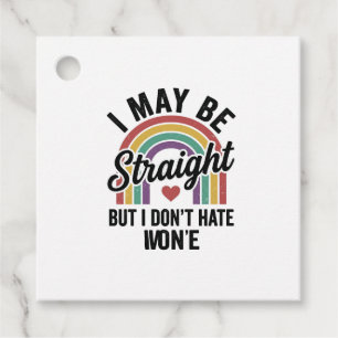 Étiquettes Cadeau Chemise de fierté arc-en-ciel Straight But Kind vi