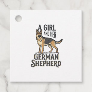 Étiquettes Cadeau Chemise de fille Berger Allemand Design pour amate