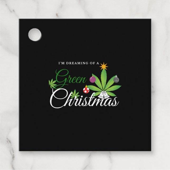 Étiquettes Cadeau Chemise verte de Noël (Devant)