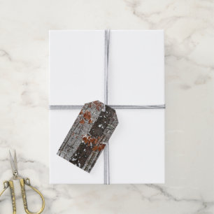 Étiquettes-cadeau Chênes couverts de neige hiver Photographie de la