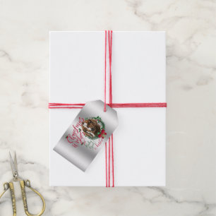 Étiquettes-cadeau CHÈQUE voeux de Noël Bébé Chèvre Baisers Bo