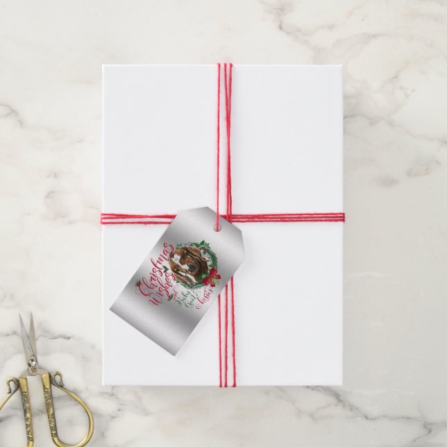 Étiquettes-cadeau CHÈQUE | voeux de Noël Bébé Chèvre Baisers Boer (With Twine)