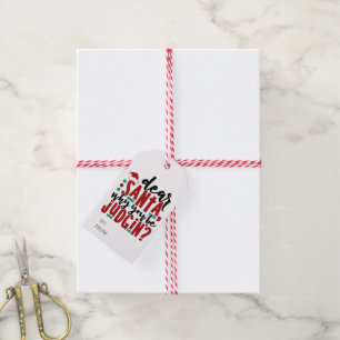 Étiquettes-cadeau Cher Père Noël, pourquoi vous faites preuve de j