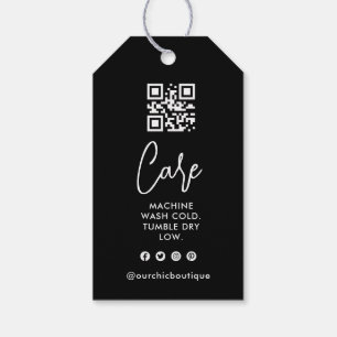 Étiquettes-cadeau Chic Boutique Vêtements Prix Hang Tag Logo QR Code