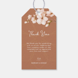 Étiquettes-cadeau Chic islamique Boho Terracotta Floral Merci
