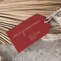 Chic moderne | Joyeux Noël Rouge Fêtes de famille