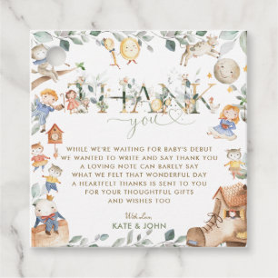Étiquettes Cadeau Chic Nursery rime verdure Baby shower garçon fille