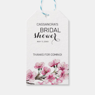 Étiquettes-cadeau Chic Rose Sakura Floral Remerciement de Mariage