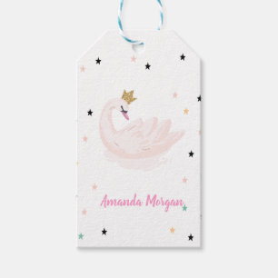 Étiquettes-cadeau Chic Swan, Étoiles, Princesse