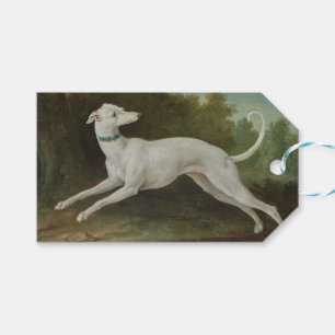 Étiquettes-cadeau Chien blanc gris (par Jean-Baptiste Oudry)