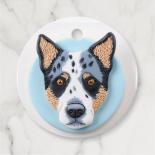 Étiquettes Cadeau Chien Bouvier Australien 3D Inspiré
