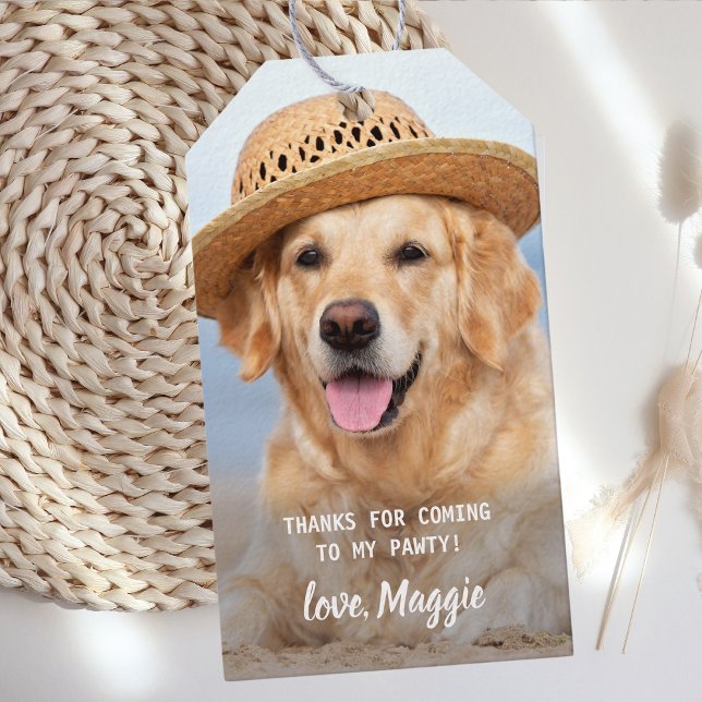 Étiquettes-cadeau Chien Chien Chien Chien Anniversaire Fête Personna (Créateur téléchargé)