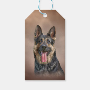 Étiquettes-cadeau Chien de berger allemand
