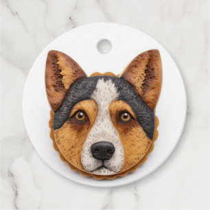 Étiquettes Cadeau Chien de Bétail Australien Inspiré 3D