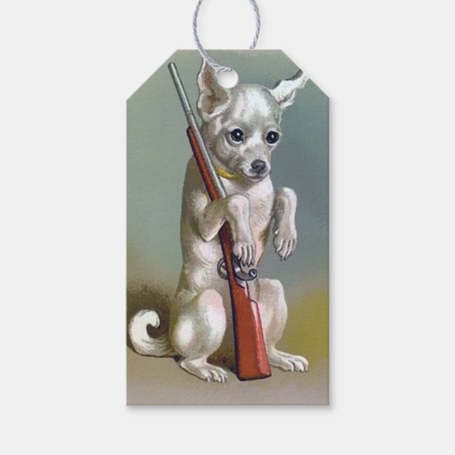 Étiquettes-cadeau Chien de Noël (Devant)