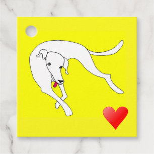Étiquettes Cadeau Chien heureux d'amour de chiot