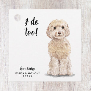 Étiquettes Cadeau Chien Mariage Favour Tags