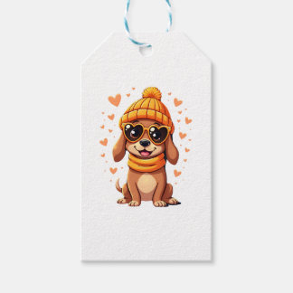 Étiquettes-cadeau Chien Saucisse Coeur Doxie Fille Saint-Valentin Fe