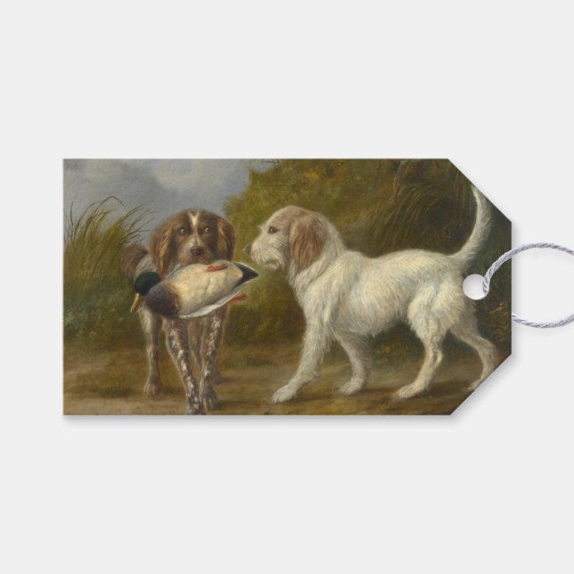 Étiquettes-cadeau Chiens de chasse (par Carlo Ademollo) (Devant (Horizontal))