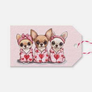 Étiquettes-cadeau Chiens de Chihuahua de la Saint-Valentin