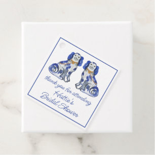 Étiquettes Cadeau Chiens de Staffordshire à l'aquarelle