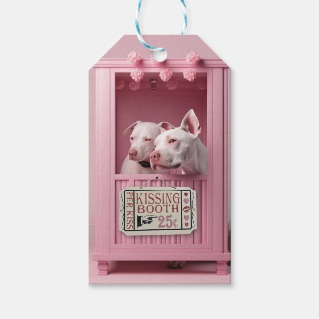 Étiquettes-cadeau Chiens de taureau Pit Bissing Booth (Devant)