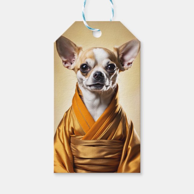 Étiquettes-cadeau Chihuahua bouddhiste (Devant)