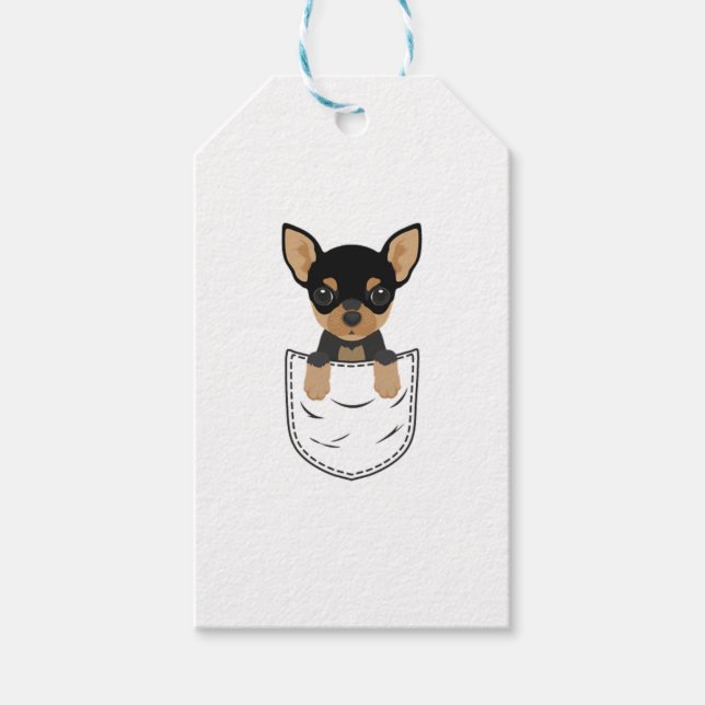 Étiquettes-cadeau Chihuahua Chien à poche (Devant)