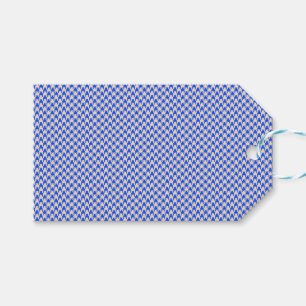 Étiquettes-cadeau Chine Blue Houndstooth