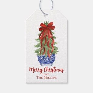 Étiquettes-cadeau Chinoiserie Topiary Custom Christmas