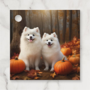 Étiquettes Cadeau Chiots Esquimau Américain Automne Délice Citrouill