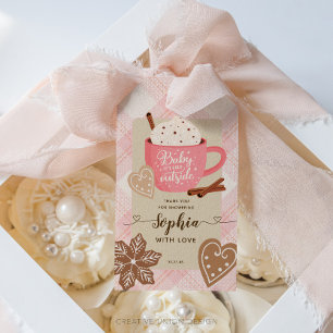 Étiquettes-cadeau Chocolat chaud Baby shower d'hiver Fille Favoriser