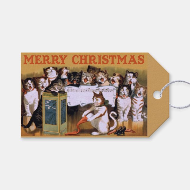 Étiquettes-cadeau Chorale de Noël (Devant (Horizontal))