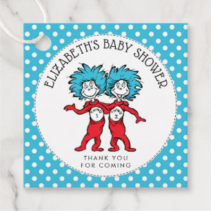 Étiquettes Cadeau Chose Une Chose Deux Jumeaux Baby Shower