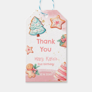 Étiquettes-cadeau Christmas Cookie Two Sweet 2nd Birthday