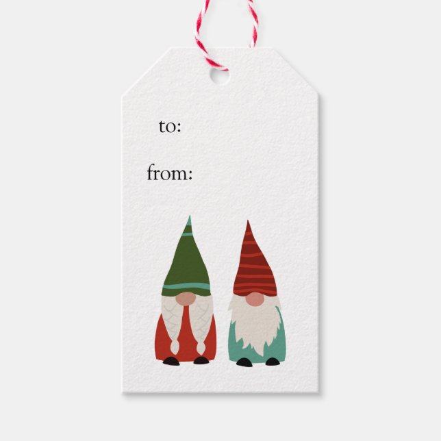 Étiquettes-cadeau Christmas Gnomes (Devant)