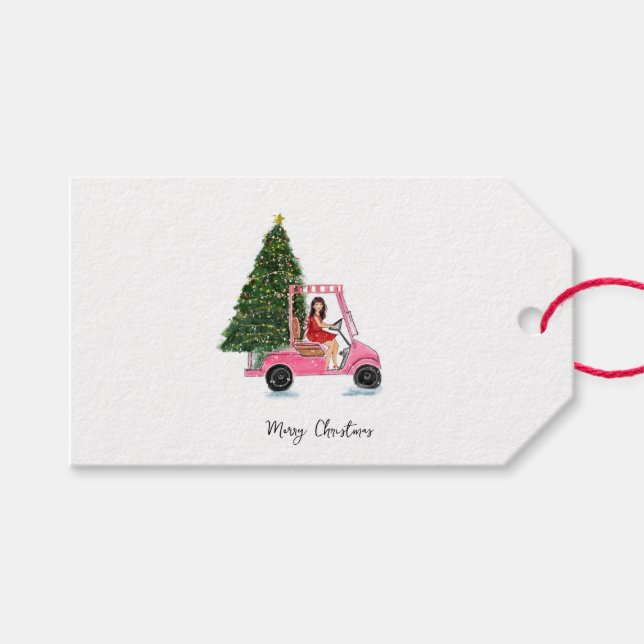 Étiquettes-cadeau Christmas illustration  (Devant (Horizontal))