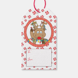 Étiquettes-cadeau Christmas Reindeer dit