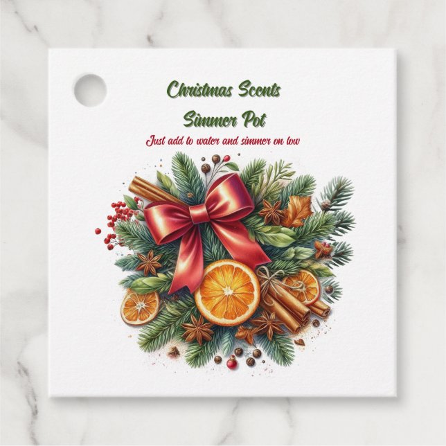 Étiquettes Cadeau Christmas Scents Simmer Pot  (Devant)