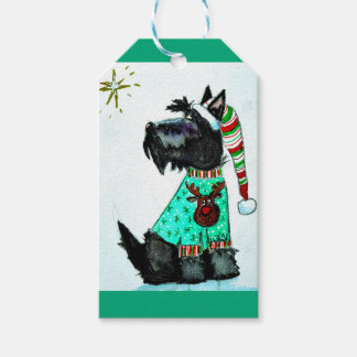 Étiquettes-cadeau Christmas Scottie