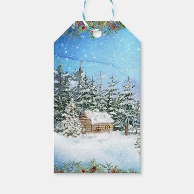 Étiquettes-cadeau Christmas Winter Wonderland (Devant)